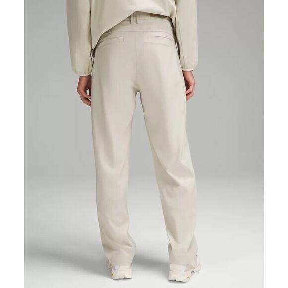 Lululemon lab Stretch Woven Trouser Wool Blend Pant Natural Ivory Size 36 - Picture 4 of 15